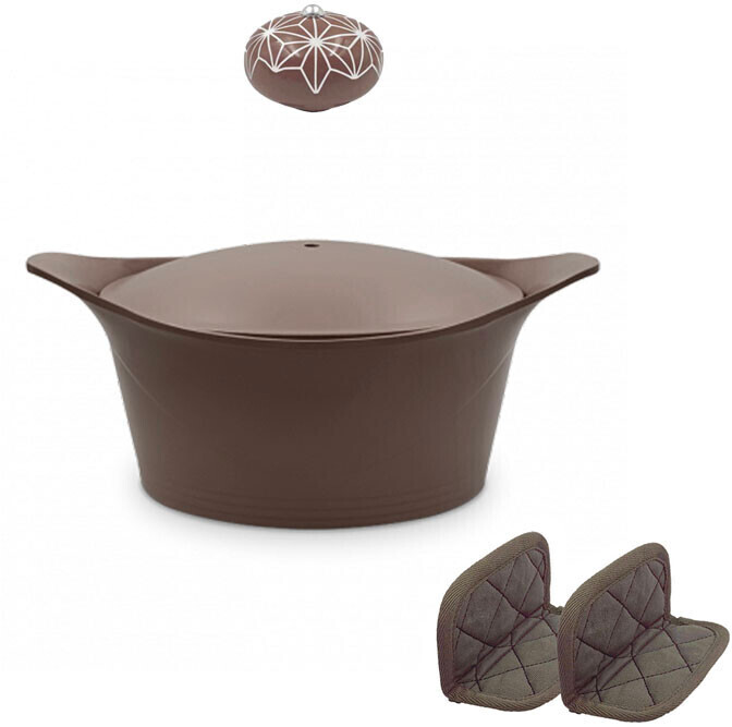 Cookut L'incroyable cocotte 28 cm sans poignée moka