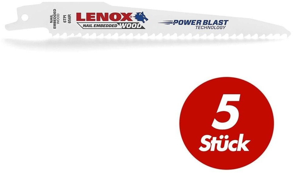Lenox Wood and Metal Cutting Saw Blade 152x19x1,3 6TPI 5 pcs.