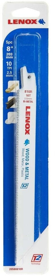 Lenox Wood and Metal Cutting Saw Blade 203x19x1,3 10TPI 5 pcs.