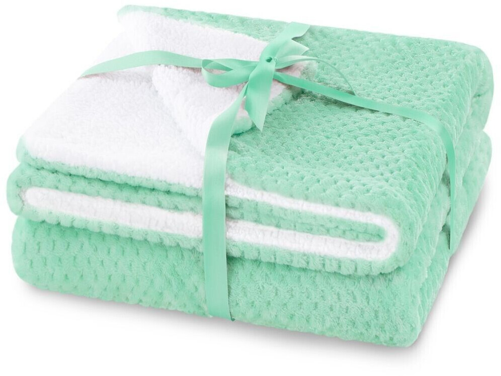 AmeliaHome Blanket cuddly blanket bedspread sofa blanket 220 x 240 cm mint