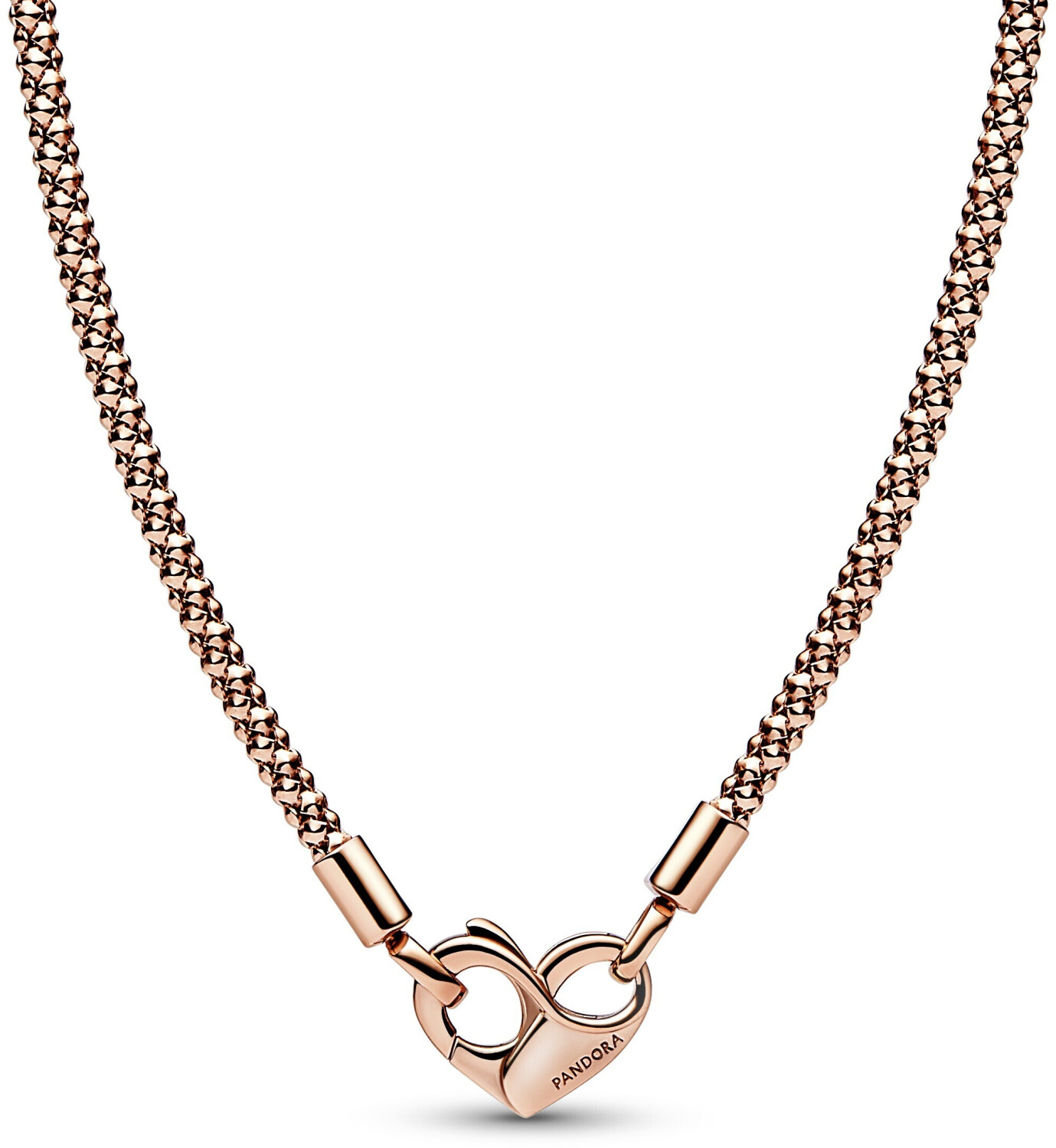 Pandora Moments Studded Chain Necklace Rose gold plated