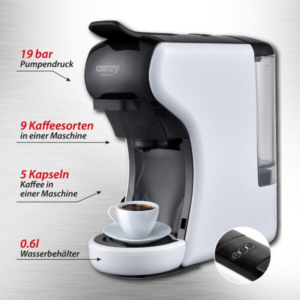 Camry CR 4414 Multi-Kapsel-Espressomaschine 5in1, Bild 8