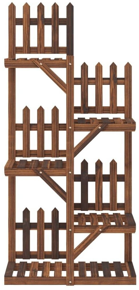 vidaXL vidaXL Blumenständer 60x25x130cm Massivholz Tanne (362873) - back view