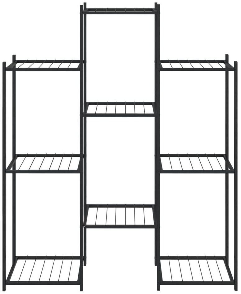 vidaXL vidaXL Blumenständer 83x25x100cm Eisen Schwarz (343123) - back view