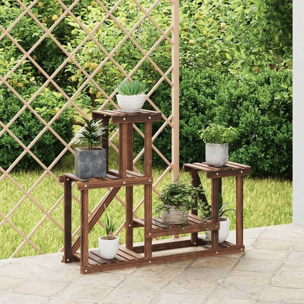 vidaXL vidaXL Blumenständer 90x25x73,5cm Massivholz Tanne (362875) - view 8