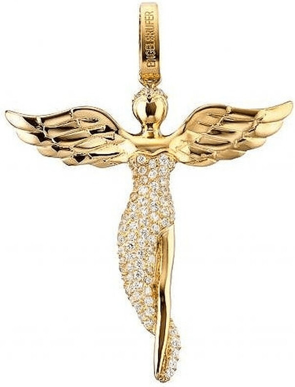 Engelsrufer Angel Whisperer Gold Angel with Zirconia Pendant (ERP-ANGEL)
