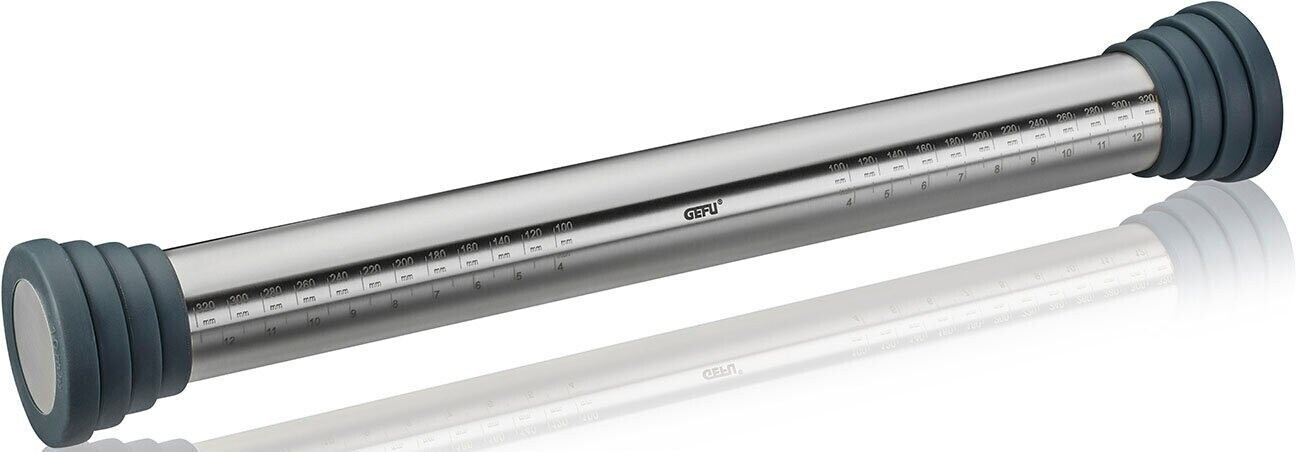 GEFU Rolling pin REGO stainless steel, silicone, for perfect, even rolling out of dough