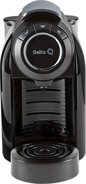 Delta Q - Qool Evolution Negra - Cafetera para Cápsulas Delta Q - Sencilla  y Práctica - Diseño Elegante - Fácil de Usar - Potencia 1200 W 