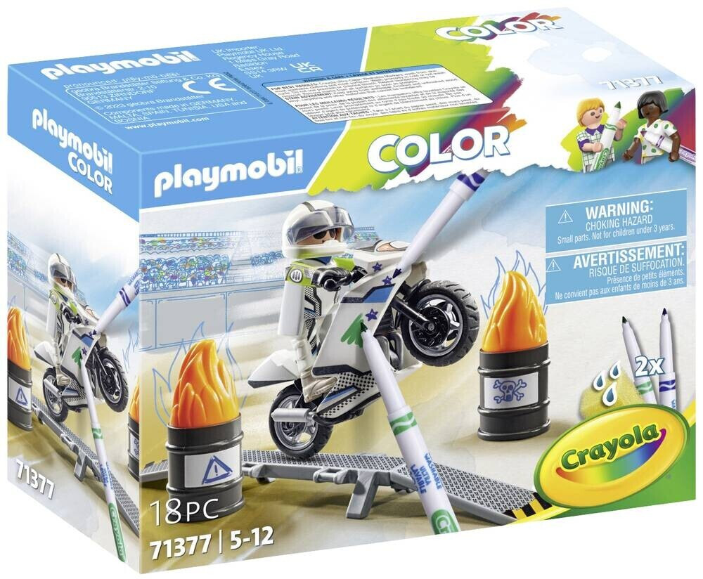 Photos - Toy Car Playmobil Color - motorcycle  (71377)