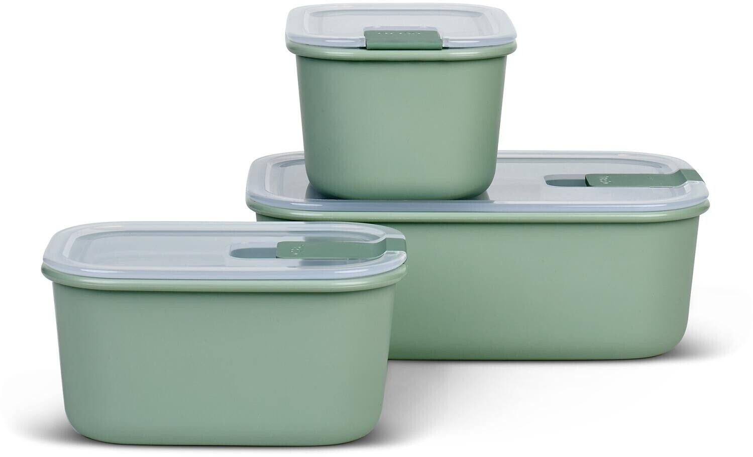 Rosti Mepal EasyClip food storage container set 3 pieces Nordic sage