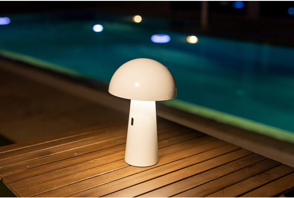 Bioledex Tragbare LED Tischlampe Akku kabellos Innen & Außen warmweis