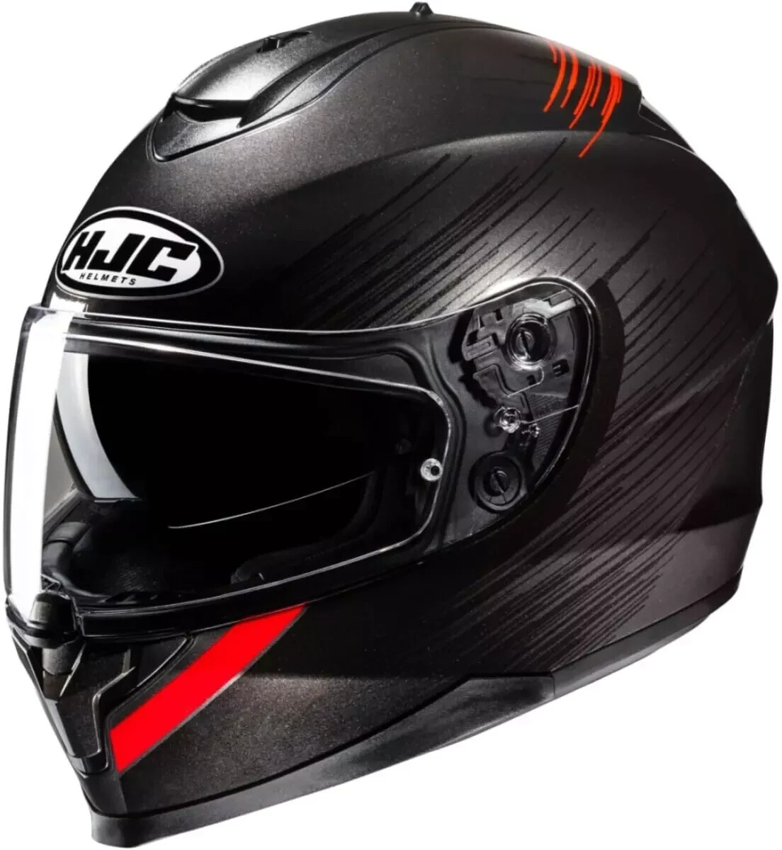 HJC C70N Sway MC1 noir/rouge