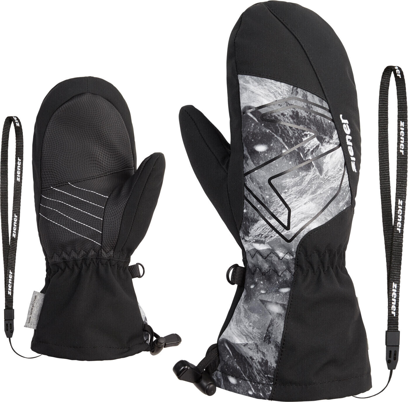 Ziener Lavalino ASR AW Mitten Glove Junior | black.grey Preisvergleich print € bei ab mountain 31,35