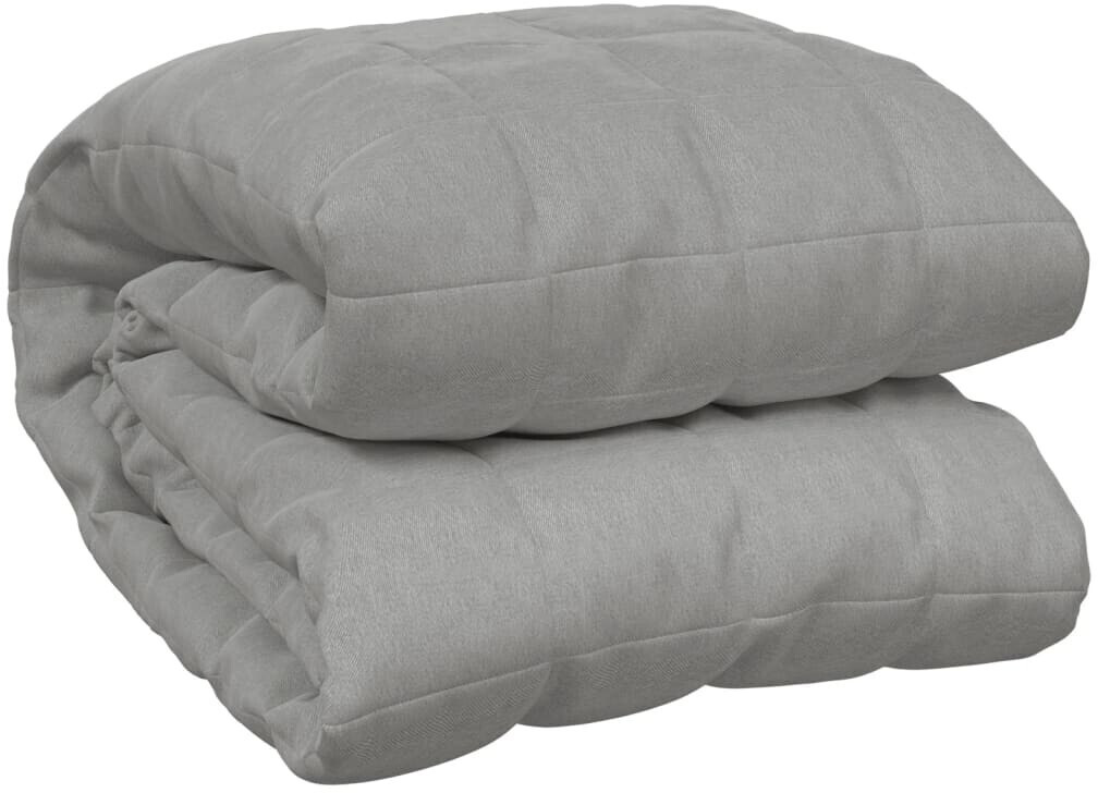 vidaXL Weighted blanket gray 120x180 cm 9 kg fabric (350717)