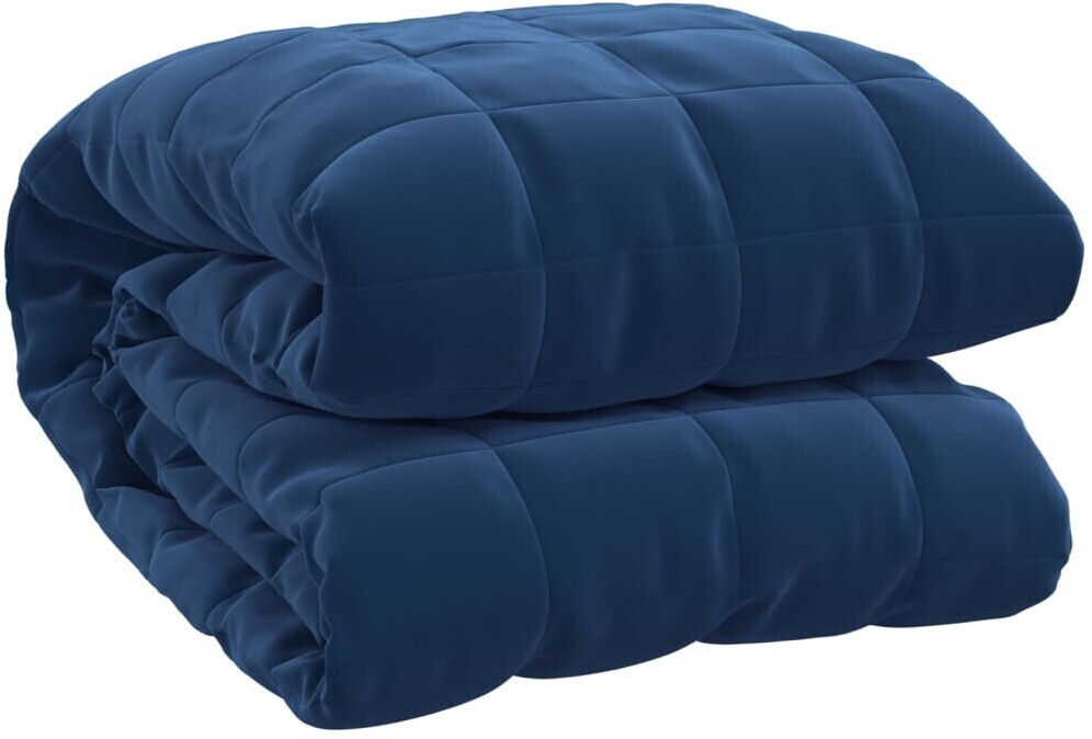 vidaXL Weighted blanket blue 220x230 cm 15 kg fabric (3154863)