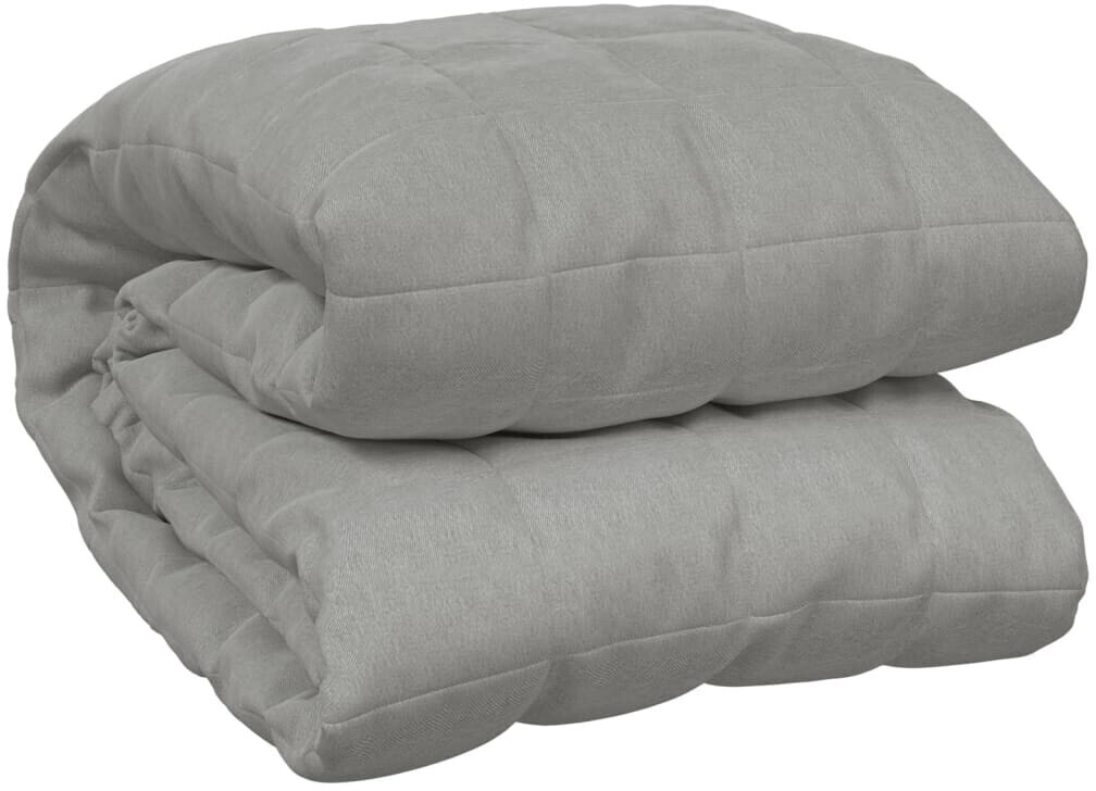 vidaXL Weighted blanket gray 137x200 cm 10 kg fabric (3154781)