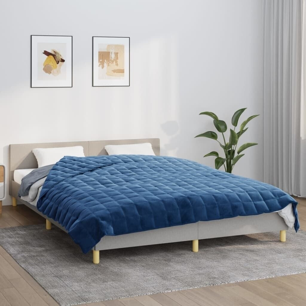 vidaXL Weighted blanket blue 200x200 cm 9 kg fabric (350796)