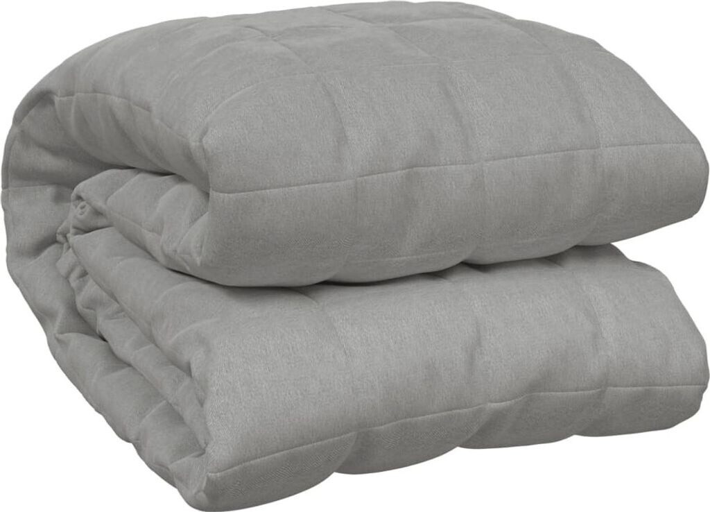 vidaXL Weighted blanket gray 200x200 cm 13 kg fabric (350725)