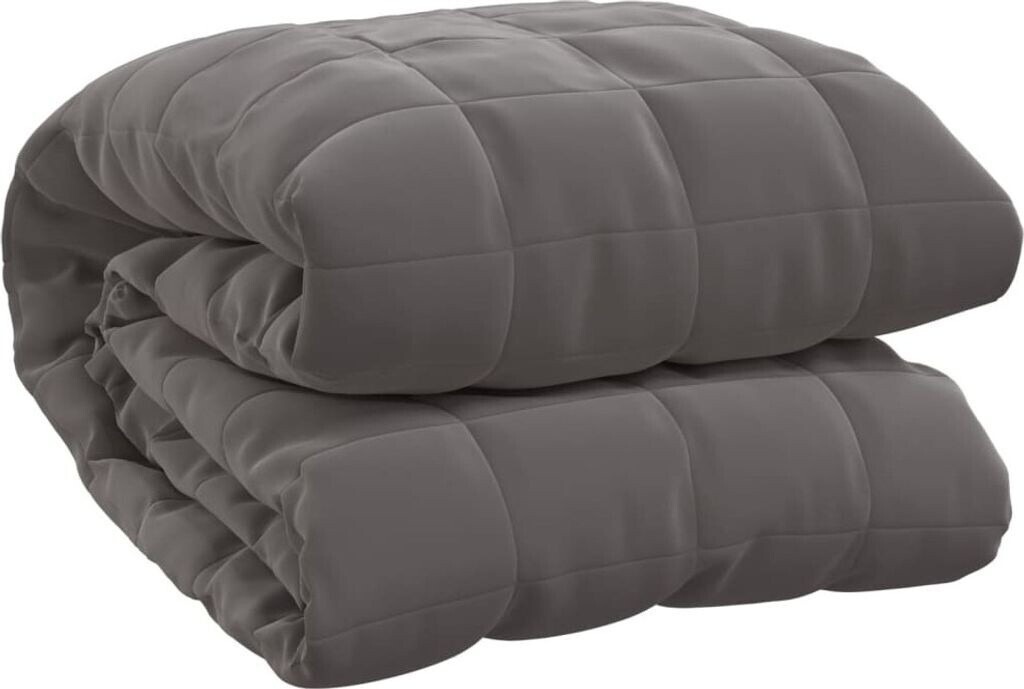 vidaXL Weighted blanket gray 200x230 cm 9 kg fabric (3154840)
