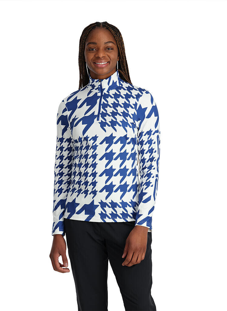 Spyder Houndstooth 1/2 Zip (38B125314) blue