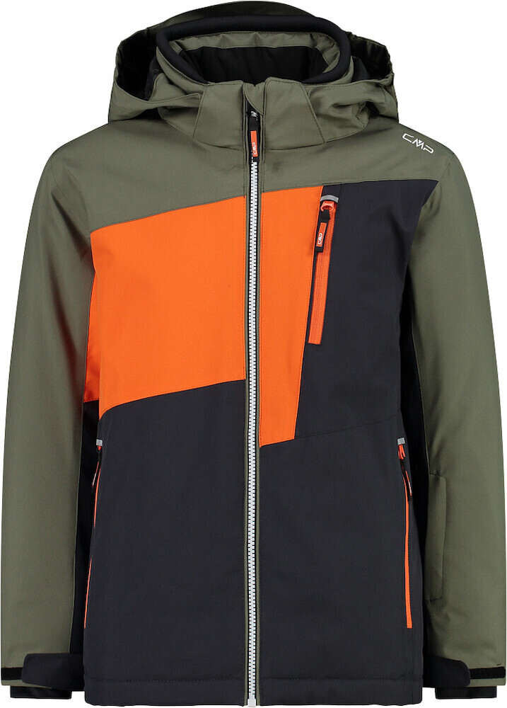 CMP Kid Jacket Snaps Hood Nero - Jungen Skijacke Wasserdicht