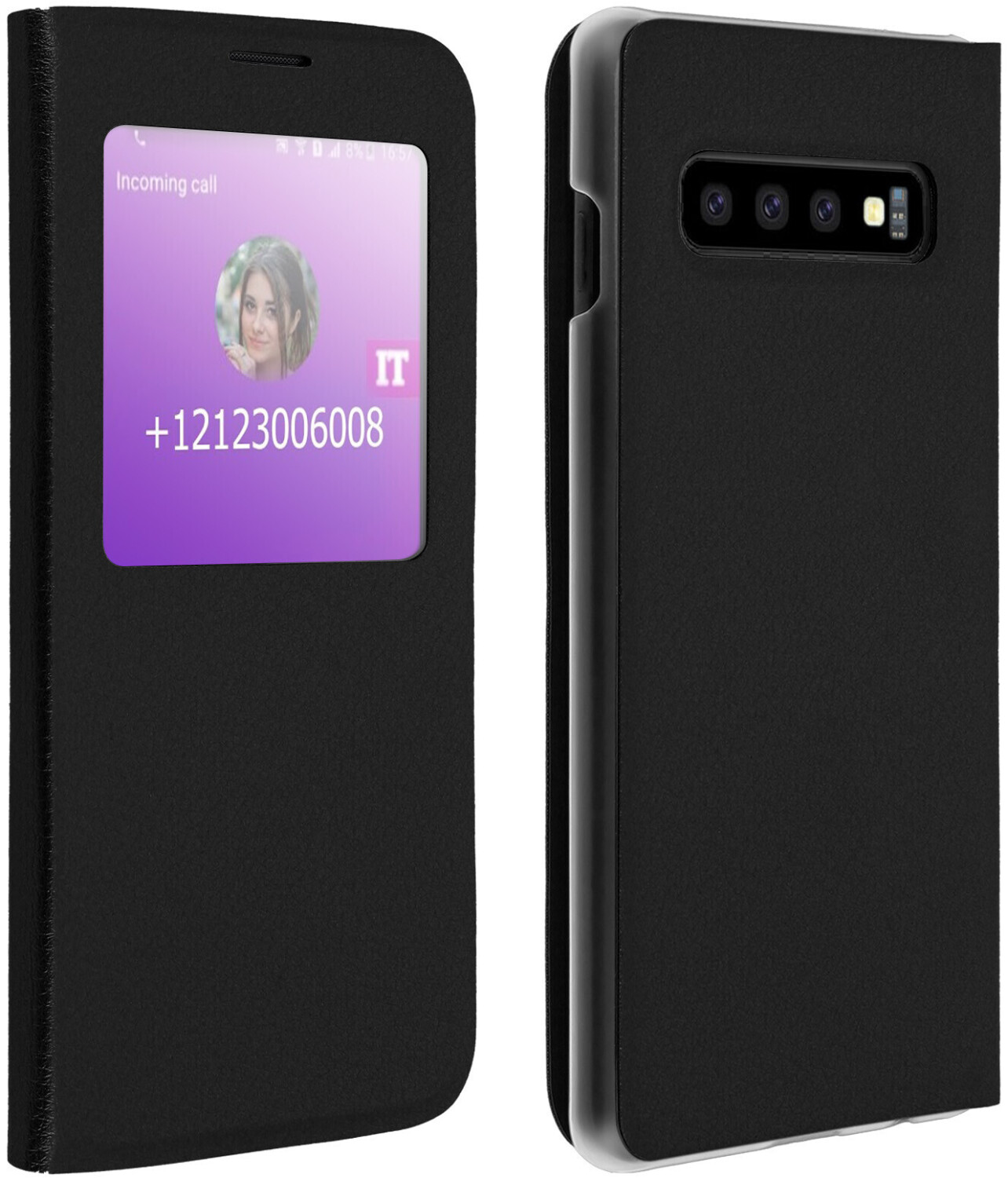 Avizar S-View Flip Cover mit Sichtfenster & Kartenfach für Galaxy S10 ...