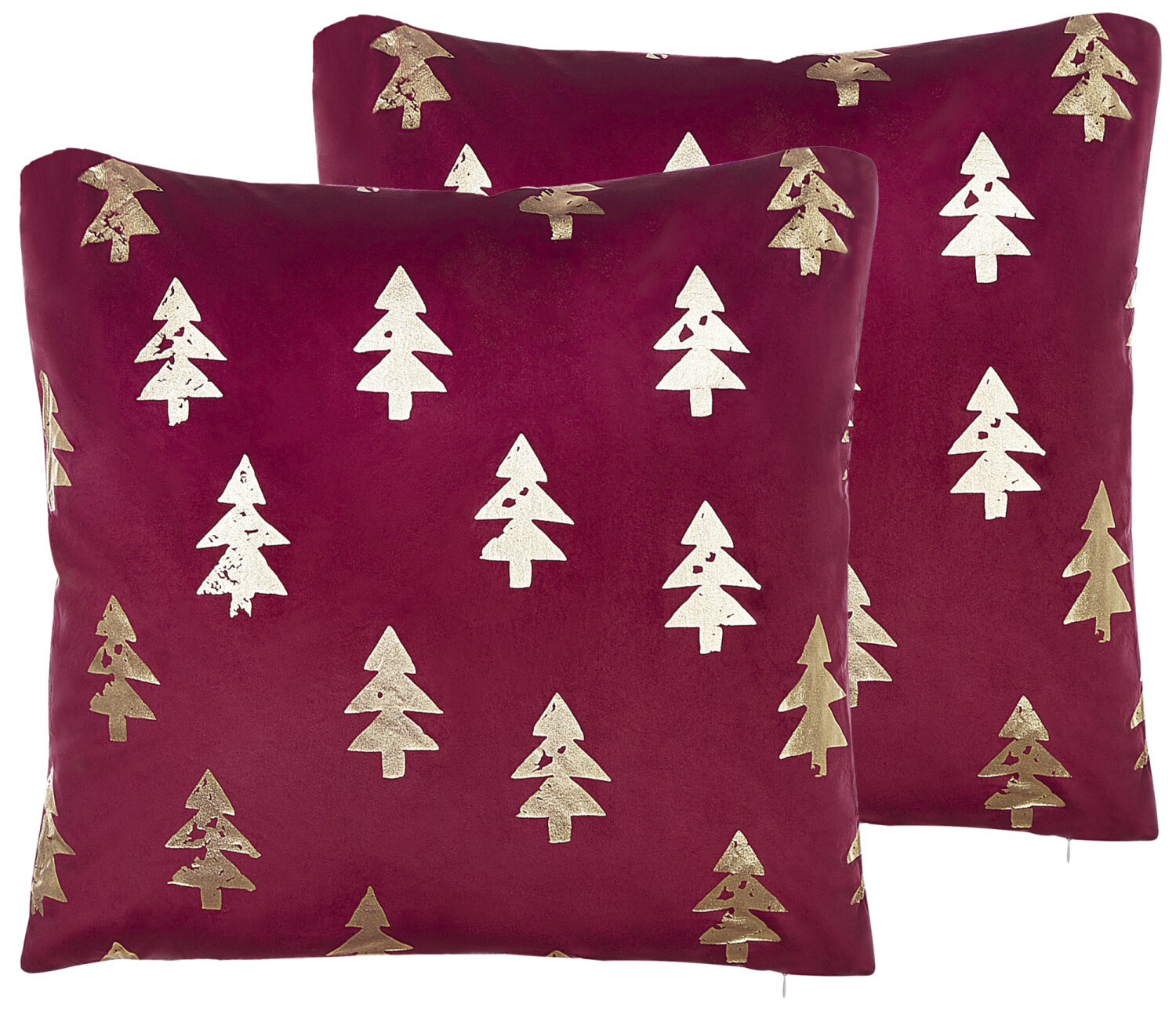 Beliani 2 coussins sapins de Noël 45 x 45 cm