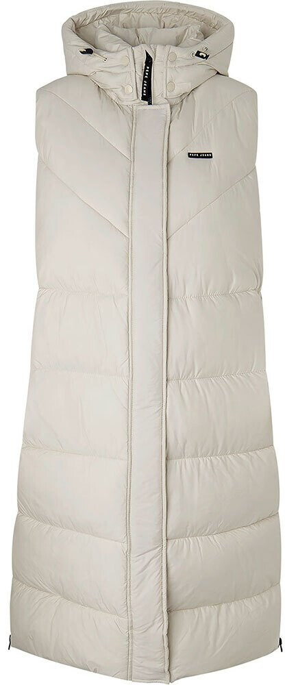 Pepe Jeans Mercy Padded Long Vest ivory