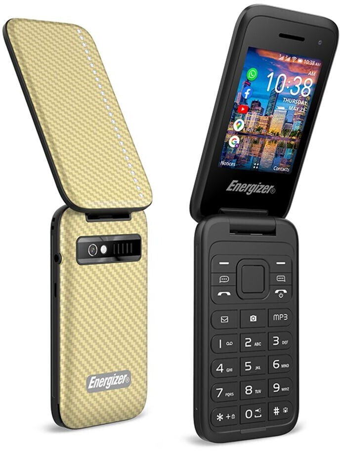 Energizer Flip Phone Diamonds Gold