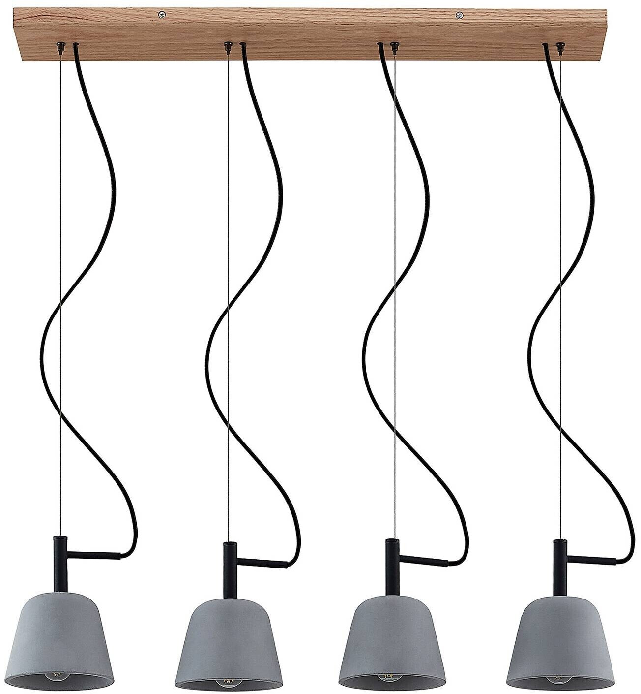 Lucande Otavis hanging light made of concrete, 4 lights