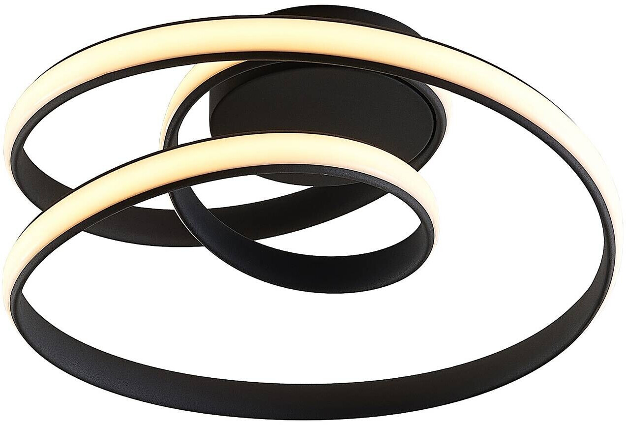 Lucande Sakina LED ceiling light, sand black