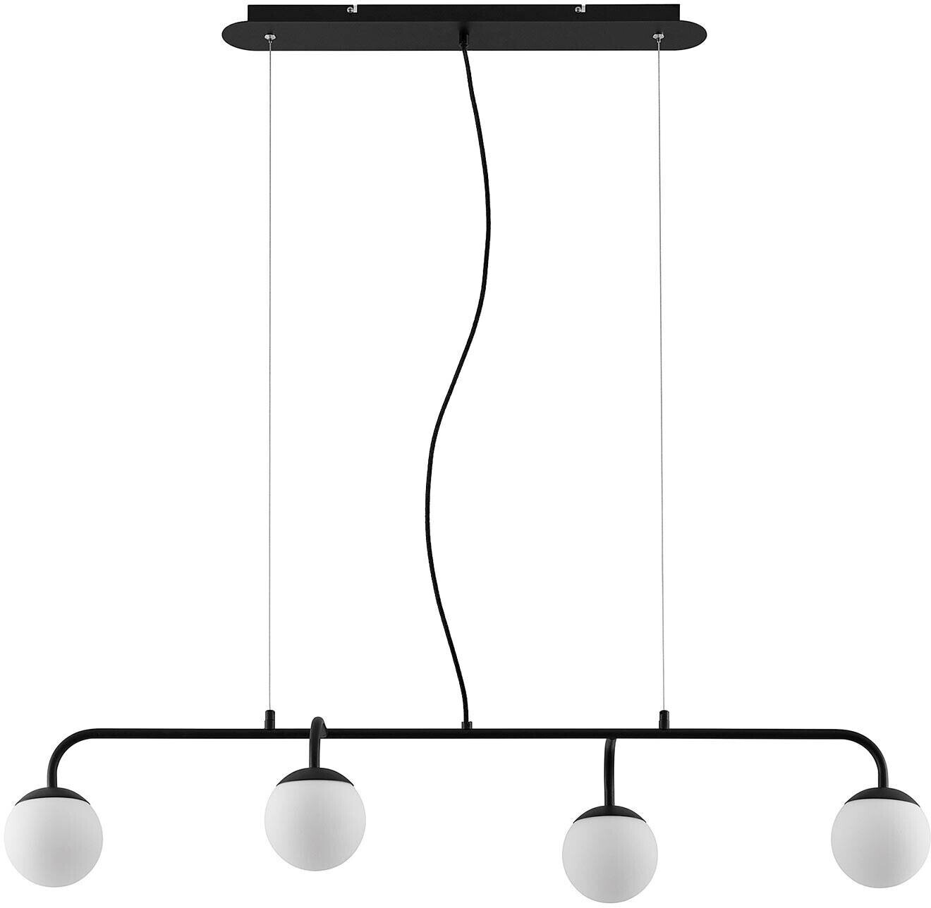 Lucande Rama LED hanging light with glass shades