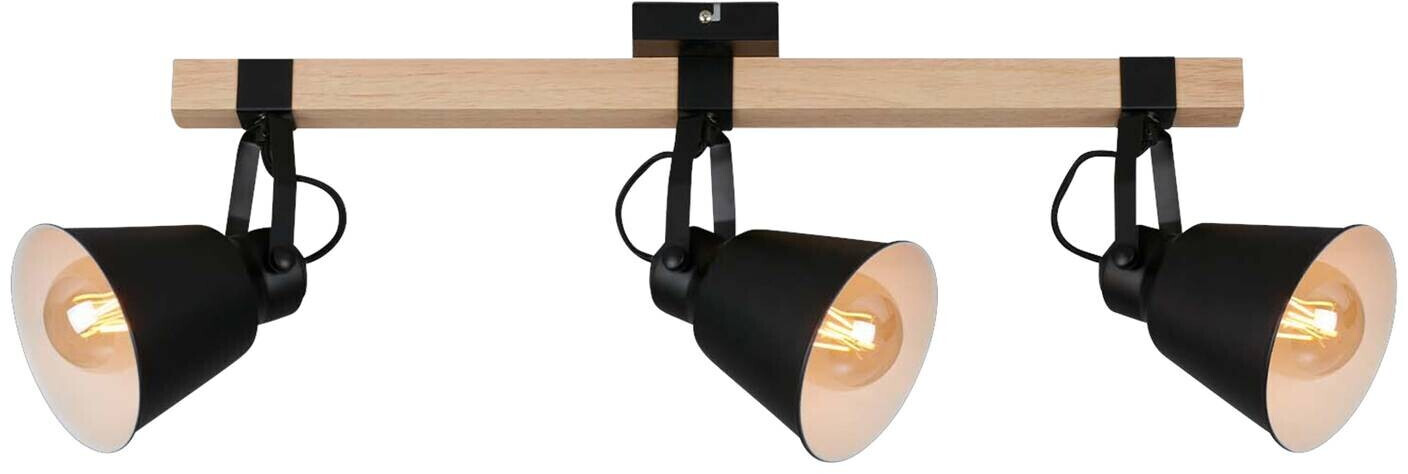 Briloner Talle Vintage ceiling light, three-bulb, black