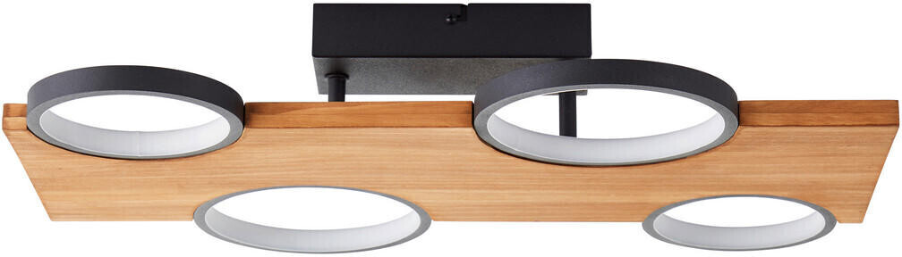 Brilliant LED-Deckenlampe Cheesy aus Holz, vierflammig € | 136,95 Preisvergleich bei ab