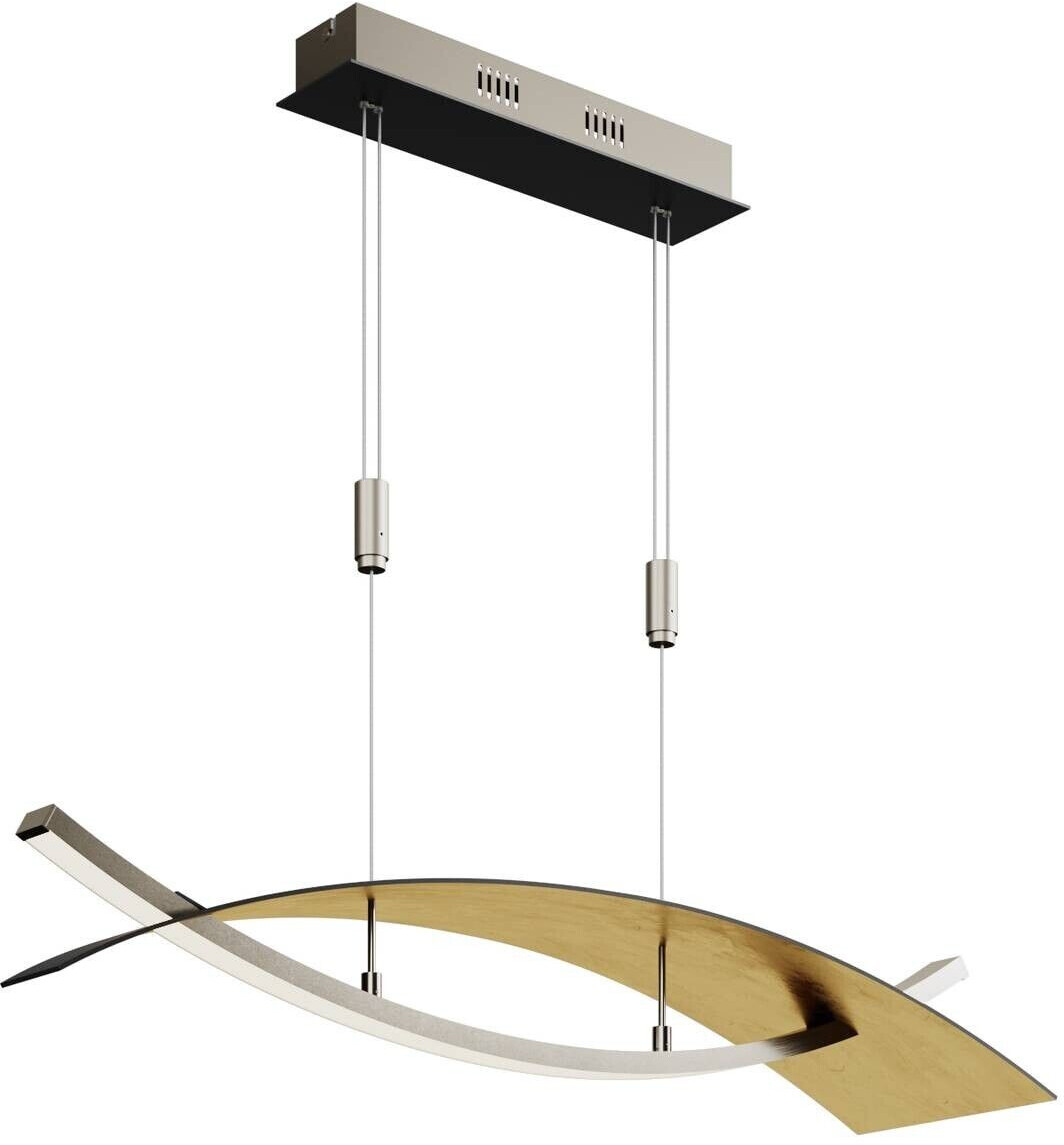 Lucande Marija LED hanging light, horizontal black cover