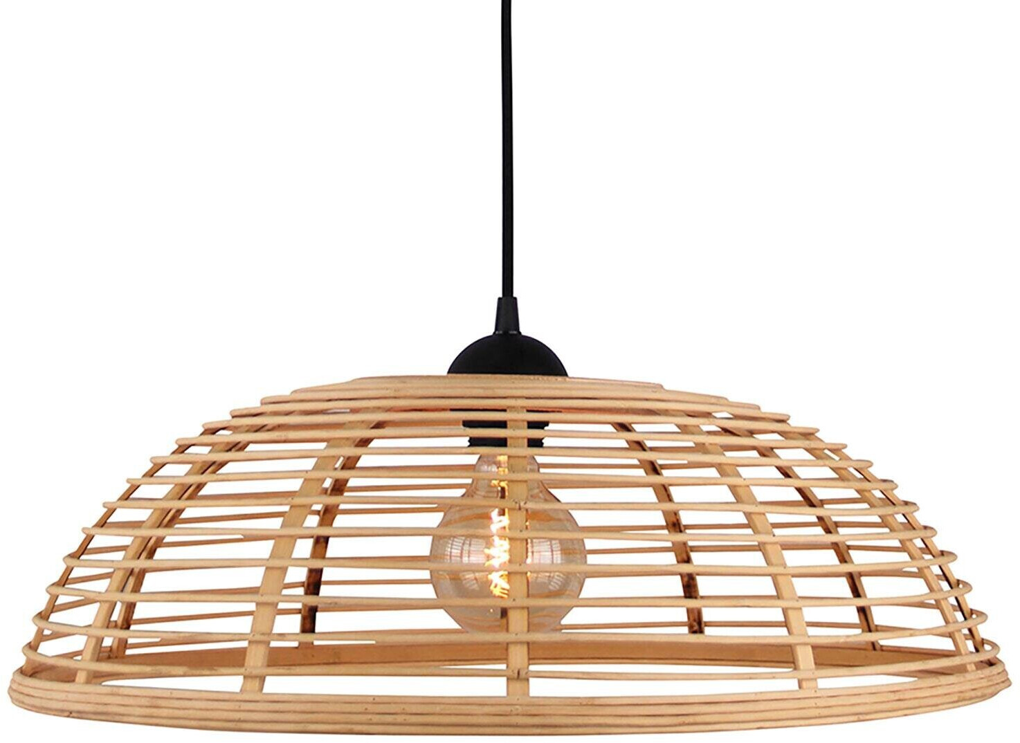 Brilliant Crosstown hanging light, light bamboo shade, Ø 56 cm