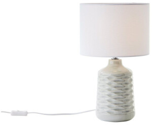 Brilliant Tischlampe Ilysa Stoffschirm weiß, Preisvergleich Keramikfuß | ab grau bei € 46,89
