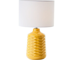 Brilliant Tischlampe Ilysa bei 49,99 ab gelb € Stoffschirm weiß, Preisvergleich | Keramikfuß