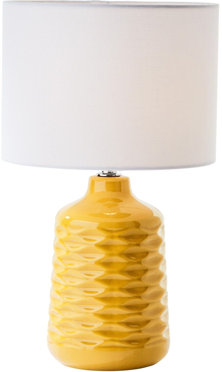 Brilliant Tischlampe Ilysa Stoffschirm weiß, € Preisvergleich bei Keramikfuß ab gelb | 49,99
