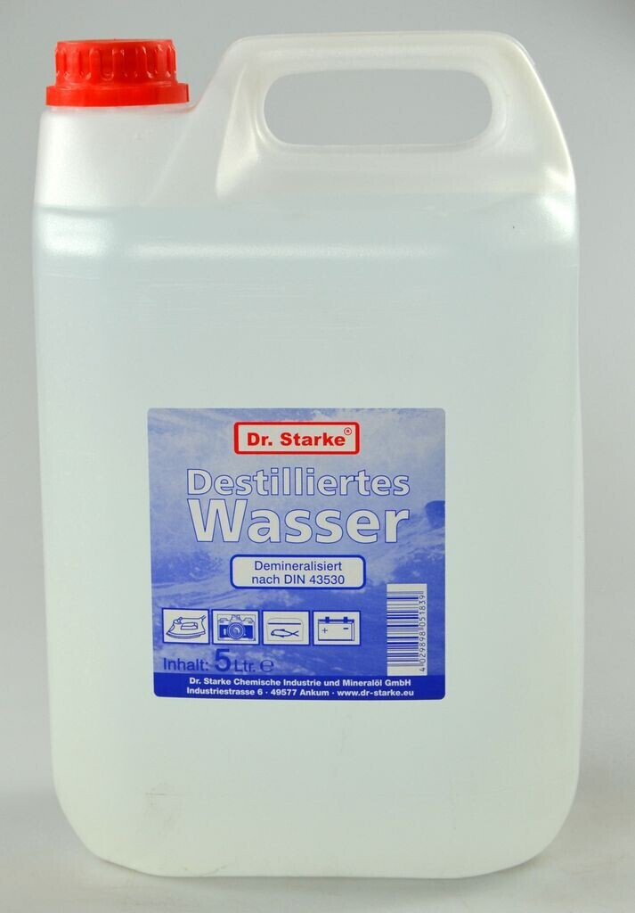 Dr. Starke Destilliertes-Wasser chemisch rein demineralisiert Kanister 5  Liter ab 3,65 €