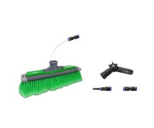 Unger NFA28 Power Bürste nLite gesplissene Borsten 28 cm mit Spülleiste & Winkeladapter für nLite Connect Stangen