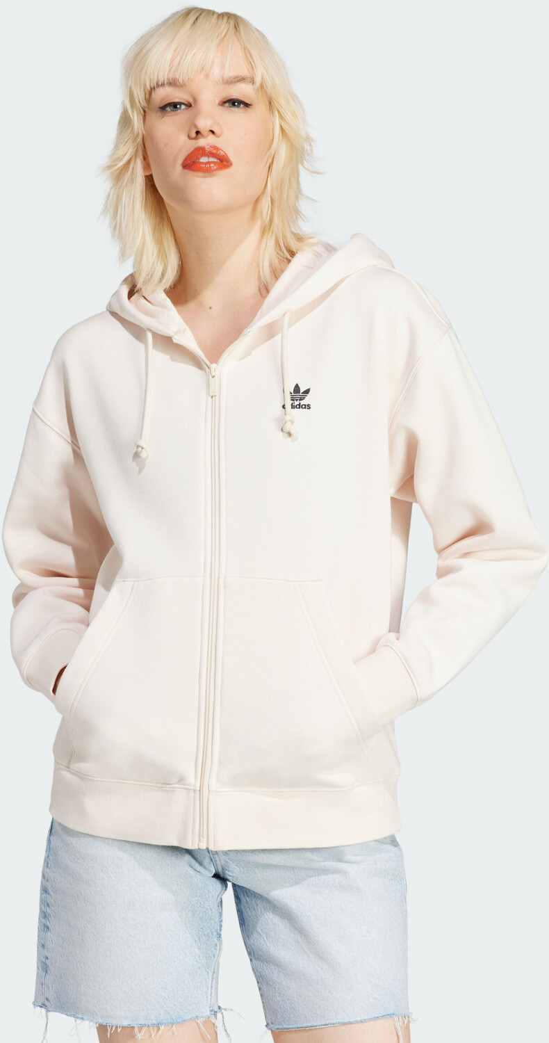 Adidas Woman Essentials Full Zip Boyfriend Hoodie wonder white IJ5419 ab 48 99 Preisvergleich bei idealo