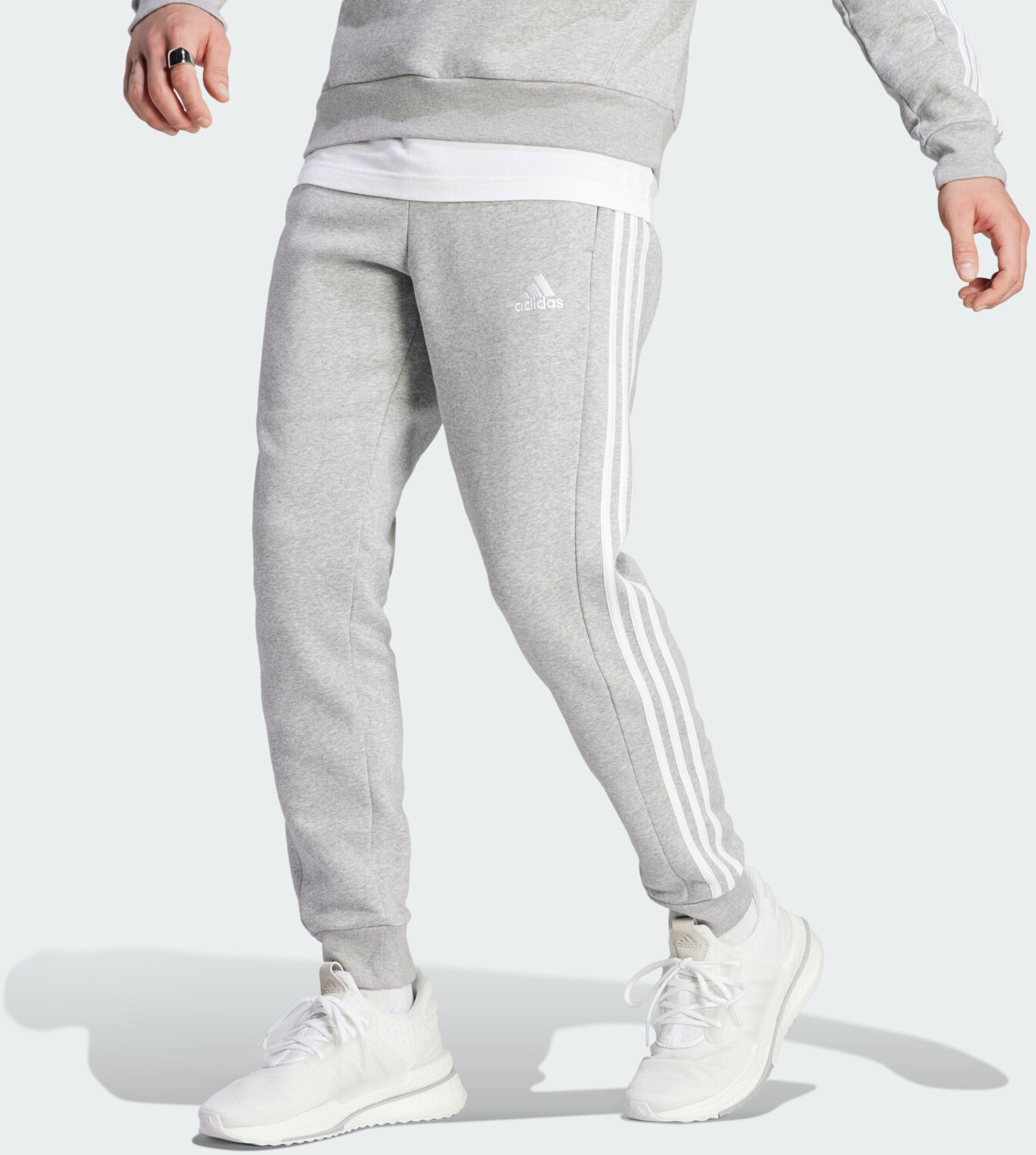 Adidas Man Essentials 3-Stripes € Tapered 50,00 | medium Cuff Preisvergleich (IJ6494) grey heather Pants bei ab