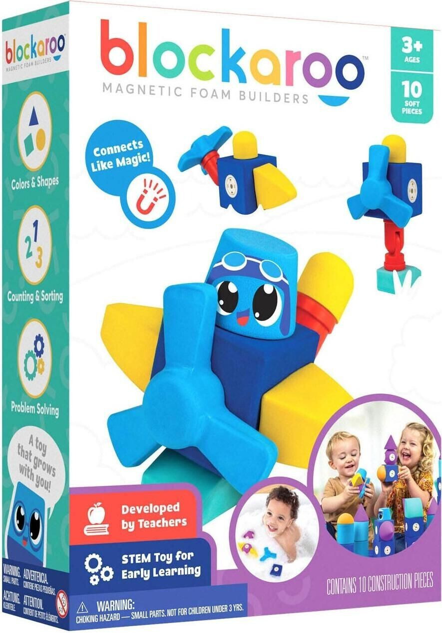 Blockaroo Magnetic foam blocks aeroplane 10 pcs.