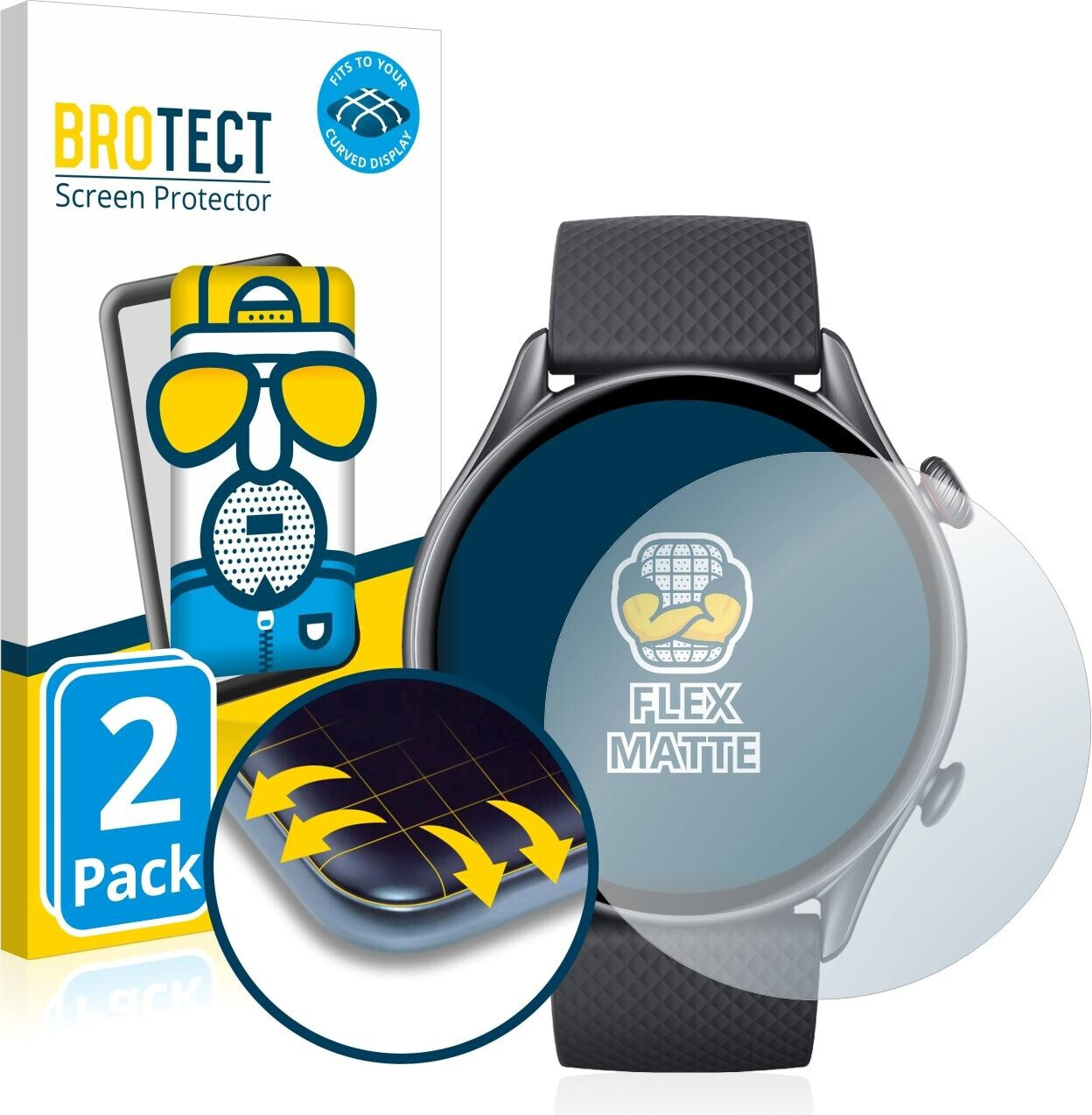 Brotect Pellicola Protettiva Per Huami Amazfit Neo (2 Pezzi) – Protezione Schermo Trasparente Anti-Graffio E Anti-Impronta [Made In Germany]