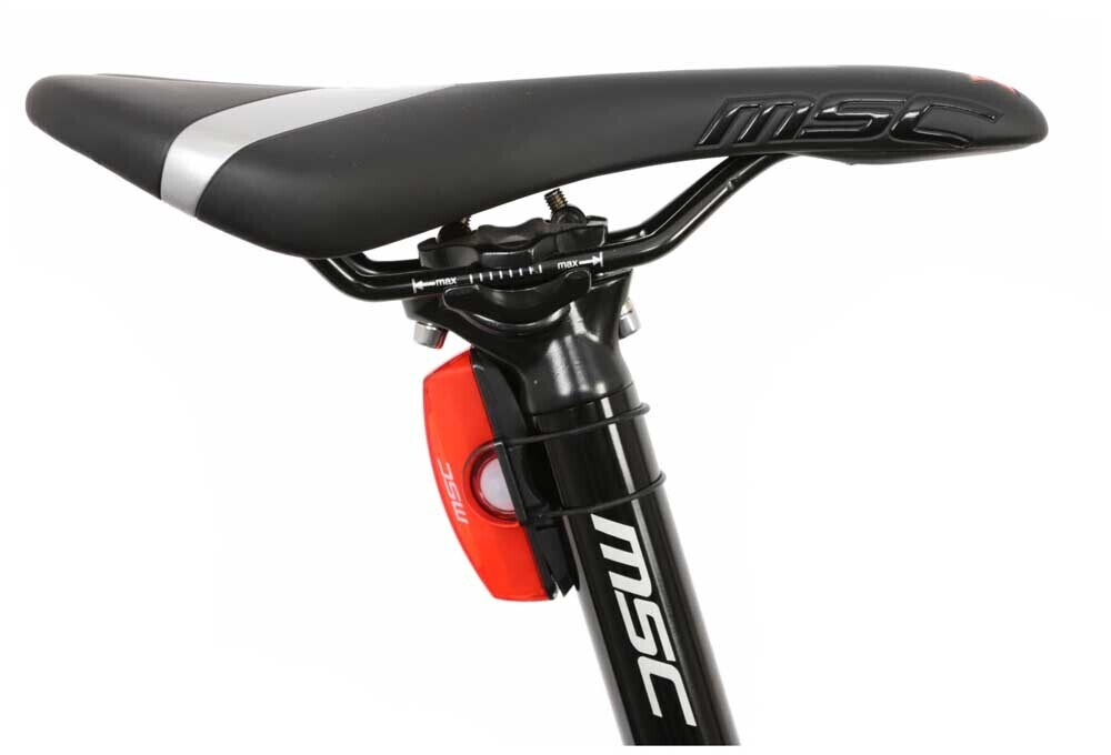 MSC Bikes Light40rr - Luce LED Posteriore Per Bici Ricaricabile USB - 40 Lumen Con 7 Modalità Di Illuminazione - Visibilità Notturna 2.4 Km