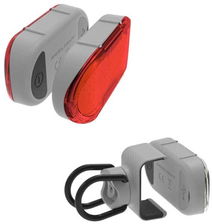 Reelight Gem+ Led Usb Rear Light red,Silber 75 Lumens