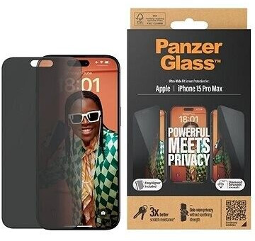 PanzerGlass PanzerGlass Privacy for iPhone 15 Pro Max with Installation Frame