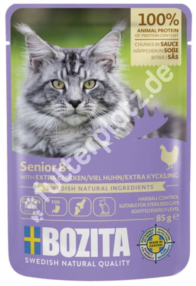 Bozita Appetizers in Sauce Senior wet cat food with extra chicken 85g