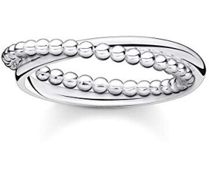 Bague Thomas Sabo En Argent 925 Avec Boules Et Symbole Infini - TR2320 - Taille Variable - Idéale Cadeau Femme, Anniversaire, Noël